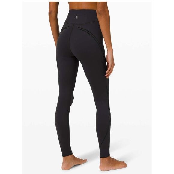 Lululemon Get in Line HR Tight 28" Black Sz 4 - Everlux - Picture 1 of 7